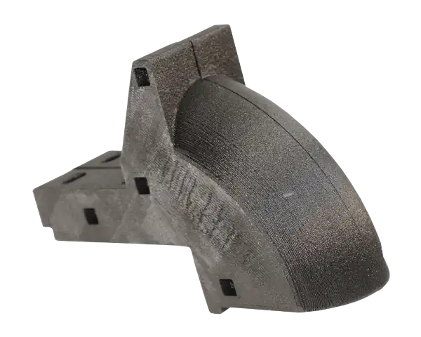 A 3d printed part hinge with a rounded edge