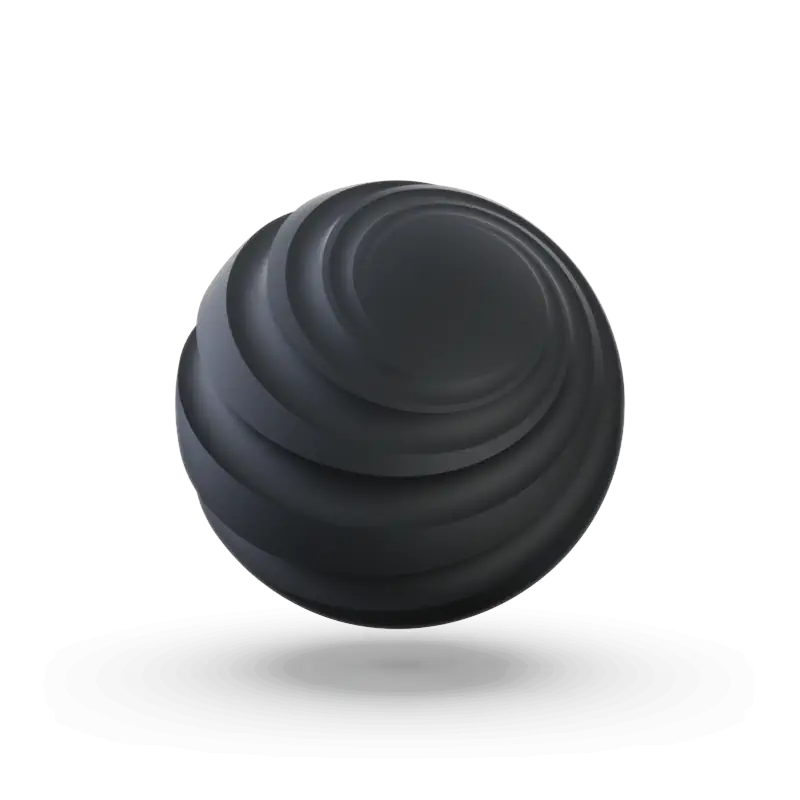 A sphere with groves to show texture and color