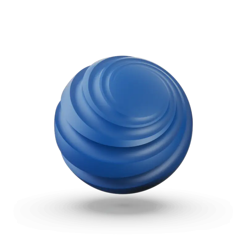 A sphere with groves to show texture and color