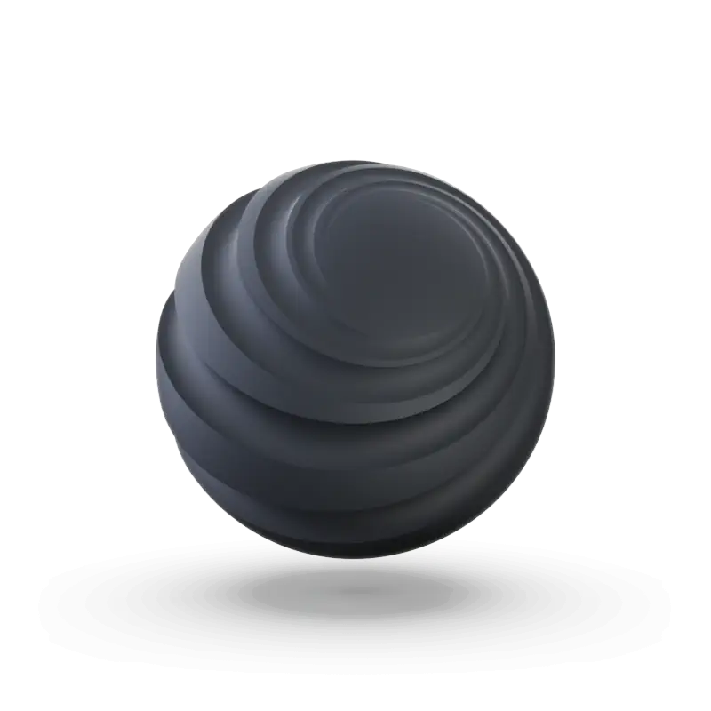 A sphere with groves to show texture and color