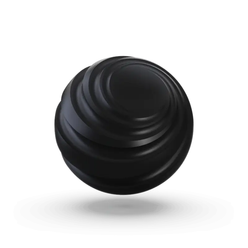 A sphere with groves to show texture and color