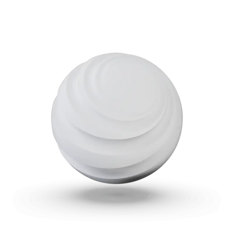 A sphere with groves to show texture and color