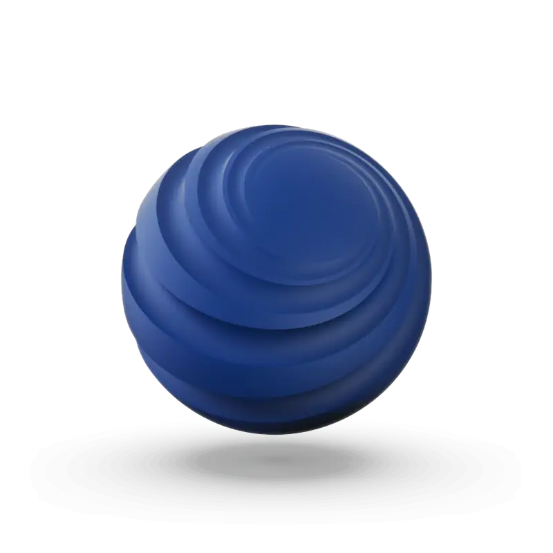 A sphere with groves to show texture and color