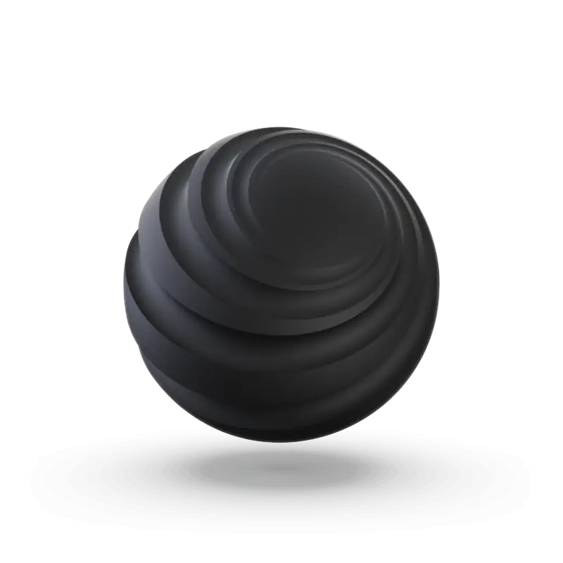 A sphere with groves to show texture and color