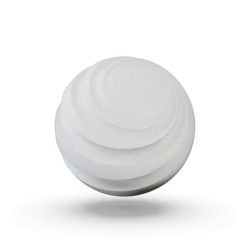 A sphere with groves to show texture and color