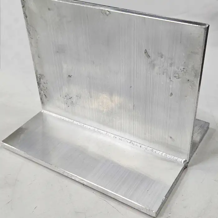 A right angle with two thick plates of metal welded together