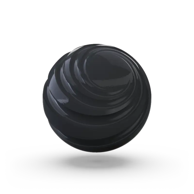 A sphere with groves to show texture and color