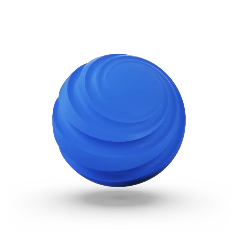 A sphere with groves to show texture and color