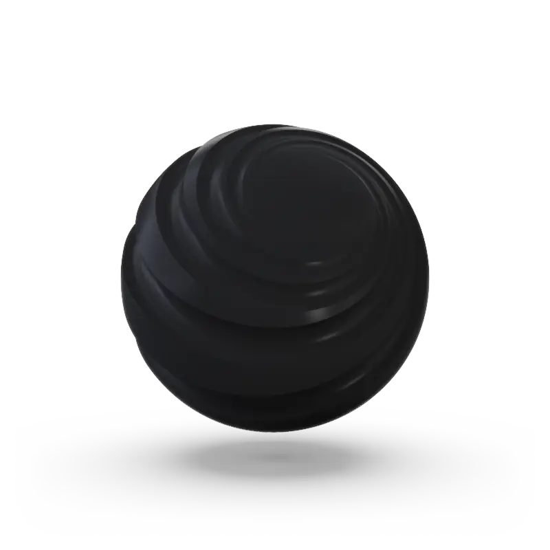 A sphere with groves to show texture and color