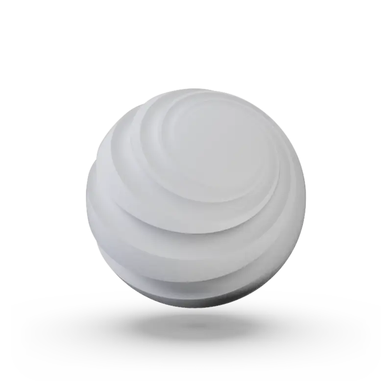 A sphere with groves to show texture and color