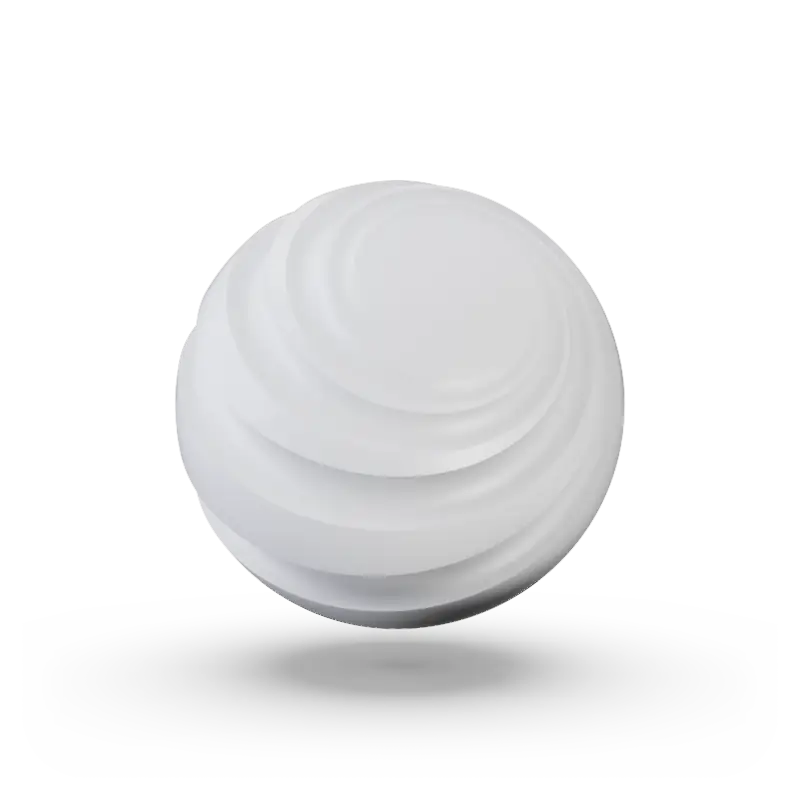 A sphere with groves to show texture and color