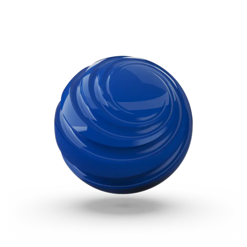 A sphere with groves to show texture and color