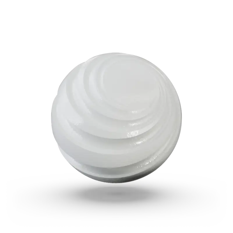 A sphere with groves to show texture and color